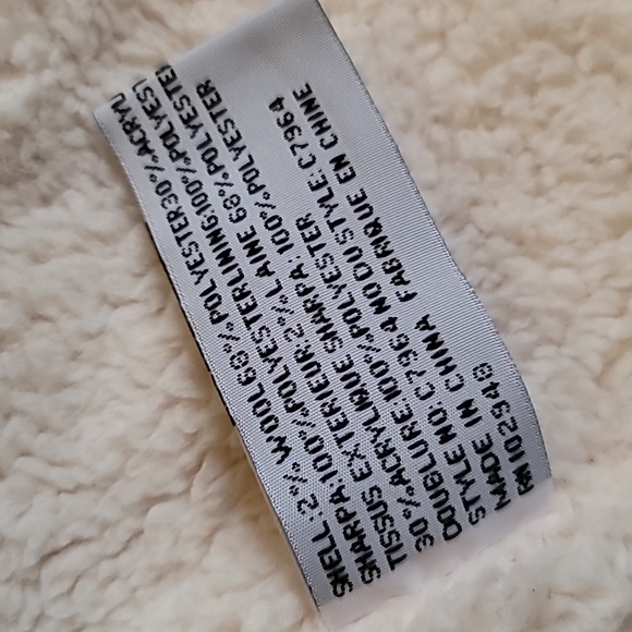 Anthropologie Tulle Goldenrod textured coat with big sherpa collar size S - Picture 7 of 7